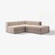 JÄTTEBO Canapé ang mod 2,5 pl av méridienne, droite/Samsala gris-beige