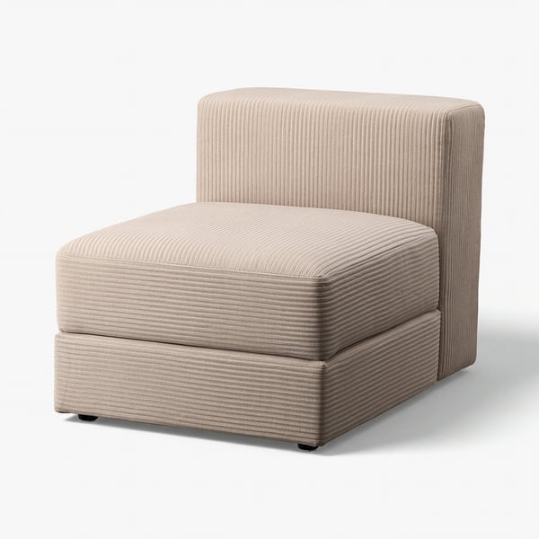 JÄTTEBO Module 1 place avec rangement, Samsala gris-beige
