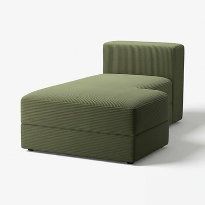 JÄTTEBO Module méridienne, droite, Samsala vert-jaune foncé