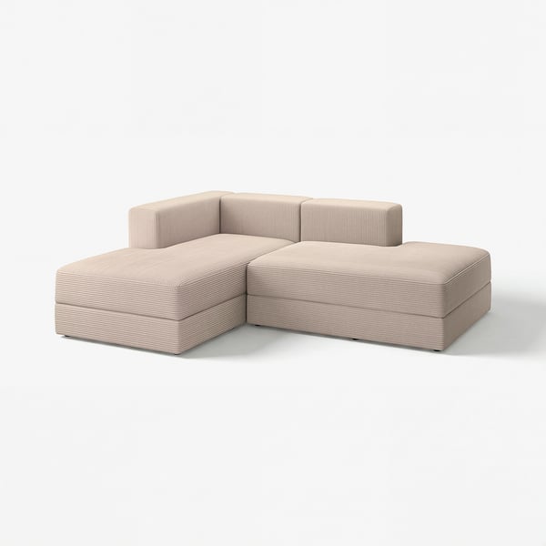 JÄTTEBO Modules méridienne, Samsala gris-beige
