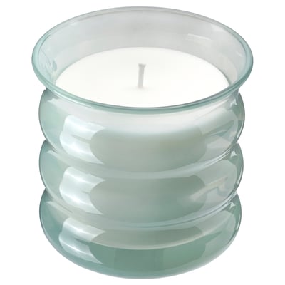 JUVELTRAST Bougie parfumée en verrine, pomme vert clair, 50 hr