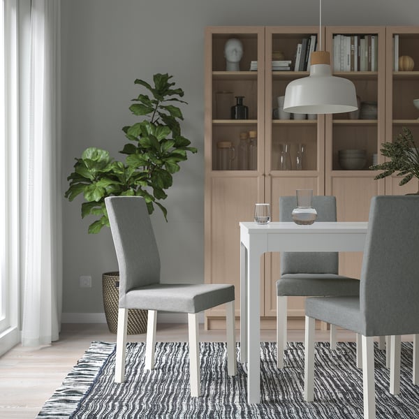 KÄTTIL Chaise, blanc/Knisa gris clair