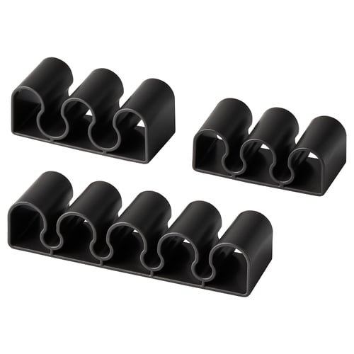 KALKSTUFF Range-câble, jeu de 3, gris foncé