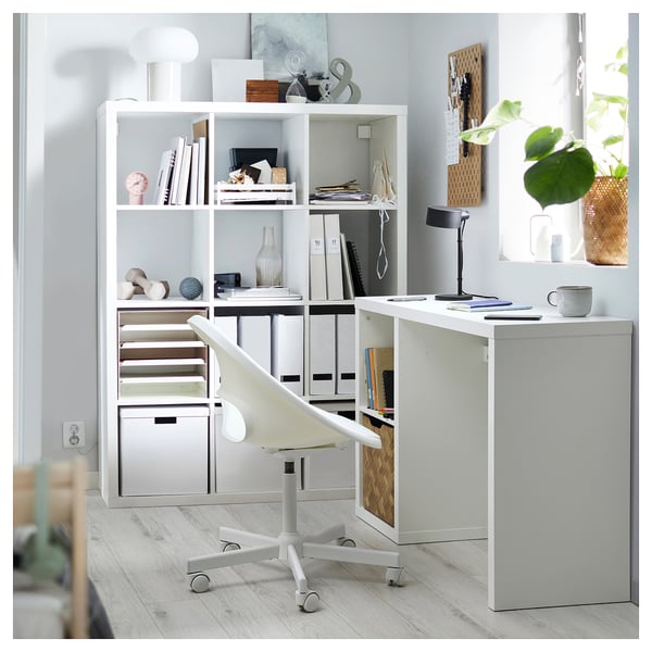 KALLAX Bureau, blanc, 43 3/4x15 3/8 "
