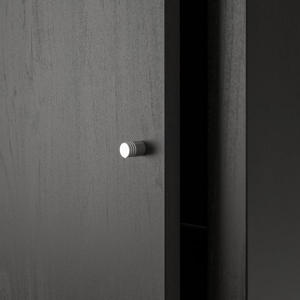 KALLAX Étagère, à 2 portes/brun-noir, 30 1/8x57 5/8 "