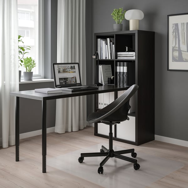 KALLAX / LAGKAPTEN Agencement bureau, noir/brun-noir, 30 1/8x70 1/2x57 5/8 "