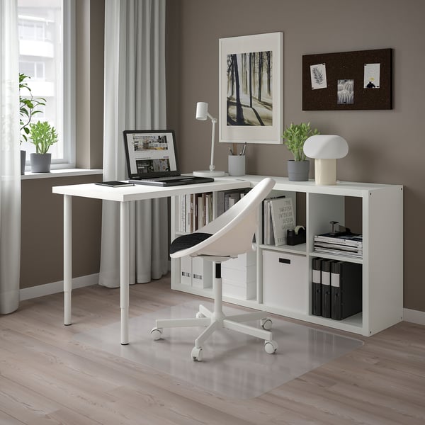 KALLAX / LINNMON Agencement bureau, blanc, 30 1/8x54 3/4x57 5/8 "