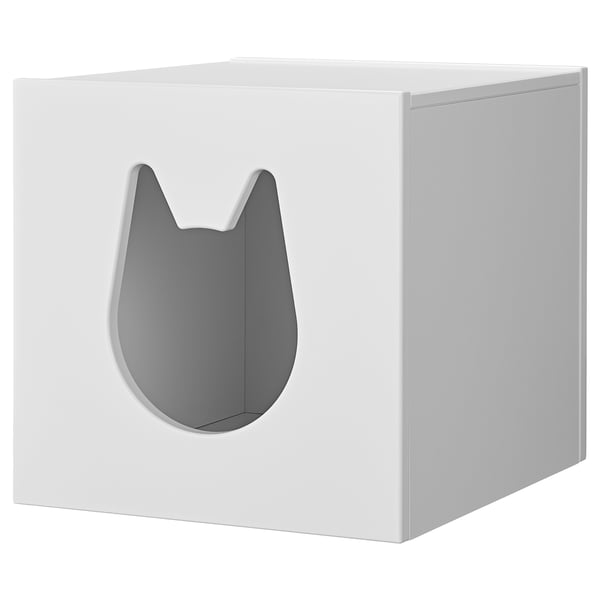 KALLAX Maison pour chat, blanc, 13x13 "