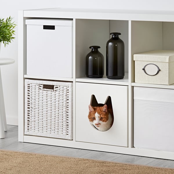 KALLAX Maison pour chat, blanc, 13x13 "