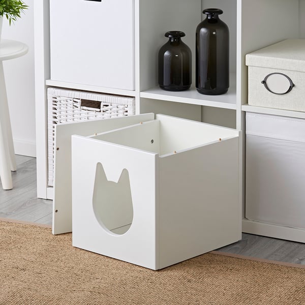 KALLAX Maison pour chat, blanc, 13x13 "