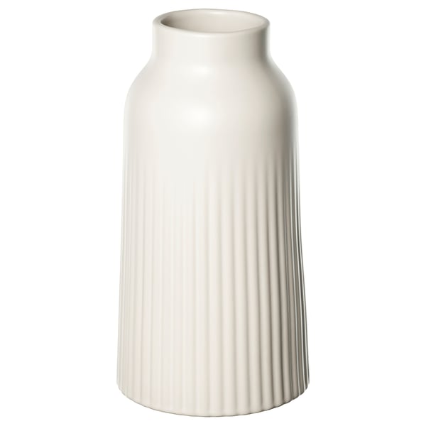 KAPKASTANJ Vase, blanc cassé, 9 "
