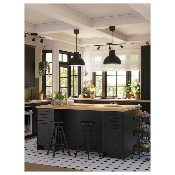 KARLBY Comptoir îlot cuisine, chêne/plaqué, 74x42x1 1/2 "