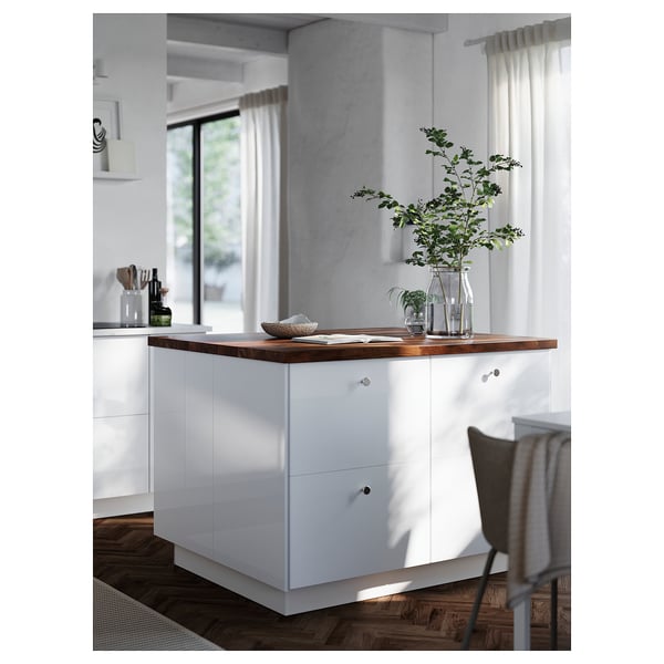 KARLBY Comptoir îlot cuisine, noyer/plaqué, 74x42x1 1/2 "