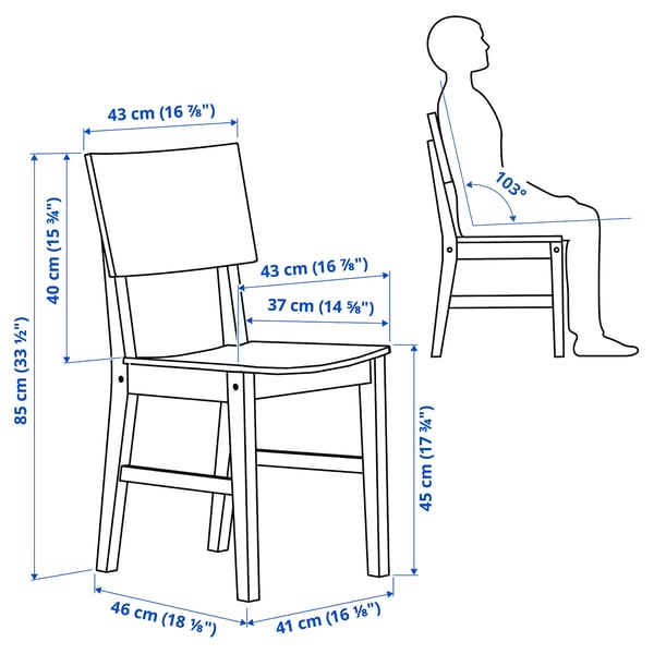 KARSKÄR Table et 8 chaises, hévéa, 94 1/2/118 1/8x39 3/8 "