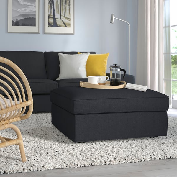 KIVIK Repose-pieds av rangement, Tresund anthracite