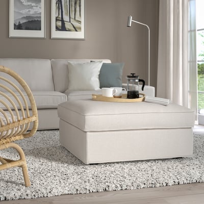 KIVIK Repose-pieds av rangement, Tresund beige clair