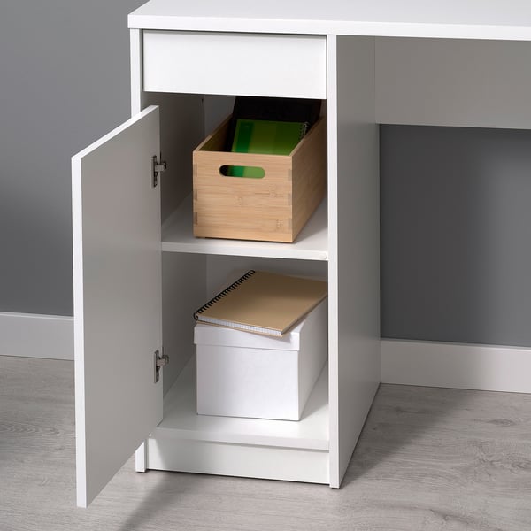 KJELLARNE Bureau d'angle, blanc, 54 3/8x51 1/8 "