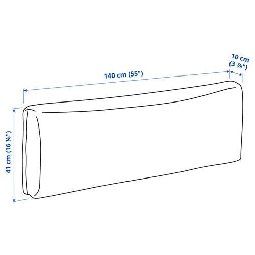 KLAGSHAMN Coussin dossier, Faringe gris clair