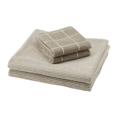 KLASESPIREA Serviette, 4 pièces, beige, 16x28/28x55 po