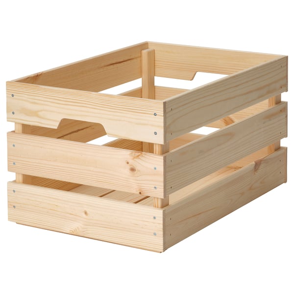 KNAGGLIG Caisse, pin, 18x12 ¼x9 ¾ "