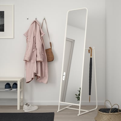 KNAPPER Miroir sur pied, blanc, 18 7/8x63 "