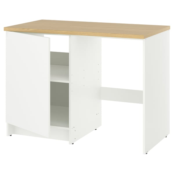 KNOXHULT Armoire inf à porte+espace ouvert, blanc, 48x24x36 "