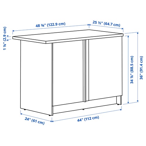 KNOXHULT Armoire inférieure d'angle, eff chêne, 44x24x36 "