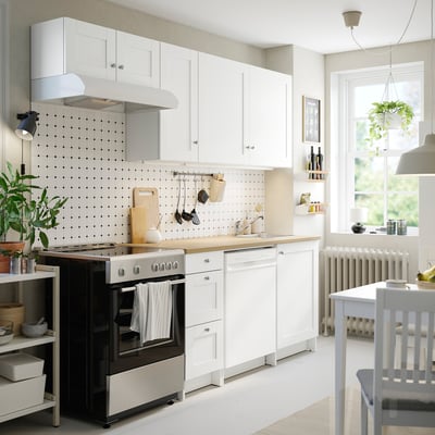 KNOXHULT Cuisine, blanc cadre, 93x24x88 "