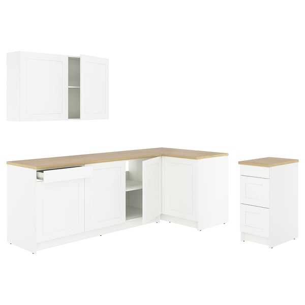 KNOXHULT Cuisine d'angle, blanc cadre