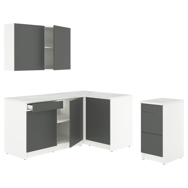 KNOXHULT Cuisine d'angle, gris foncé