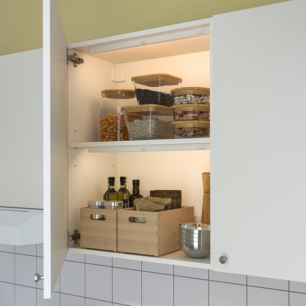 KÖLVATTEN Éclairage DEL à capteur mouvement, blanc/à pile, 19 5/8 "