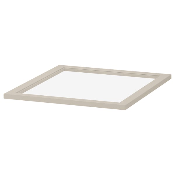 KOMPLEMENT Tablette en verre, gris-beige, 19 5/8x22 7/8 "