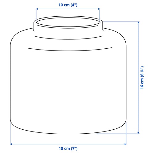 KONSTFULL Vase, vert-brun, 6 ¼ "