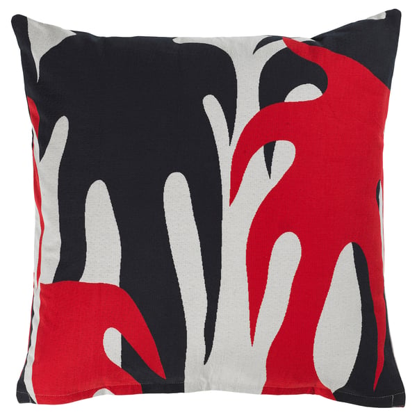 KONSTRUNDA Housse de coussin, rouge/noir, 26x26 "