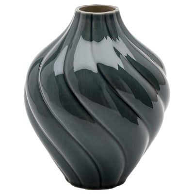KORNSPARV Vase, bleu gris, 8 ¾ "