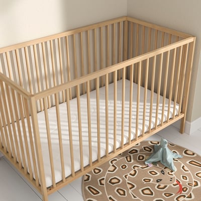 KRUMMELUR Matelas mousse pour lit de bébé, 27 1/2x52 "