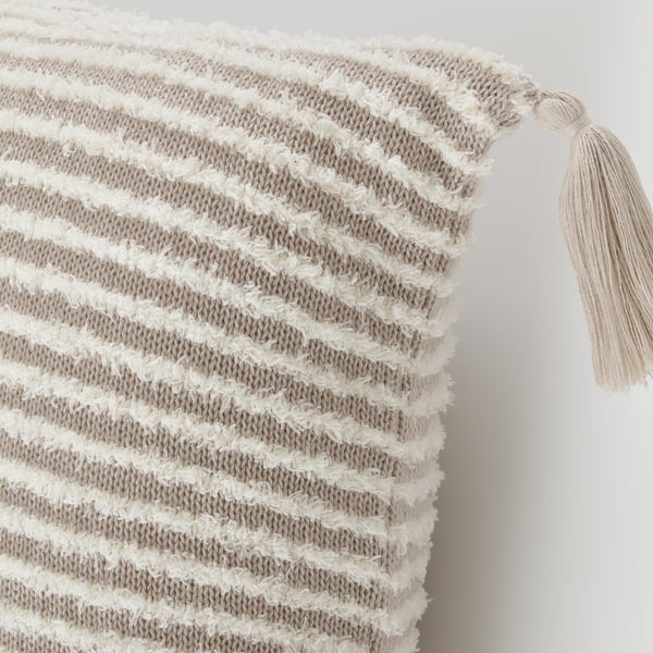 KRYPLJUNG Housse de coussin, naturel, 19x19 "