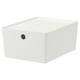 KUGGIS Bac avec couvercle, blanc, 10 ¼x13 ¾x6 "
