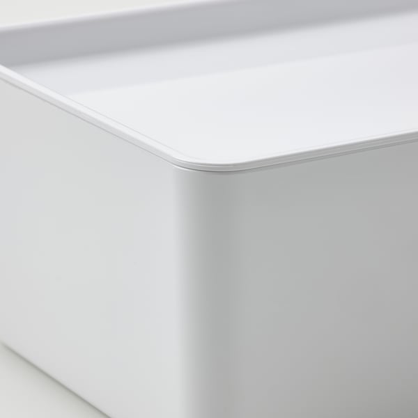 KUGGIS Bac avec couvercle, blanc, 5x7x3 ¼ "