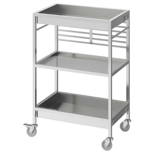 KUNGSFORS Desserte, acier inox, 23 5/8x15 3/4 "