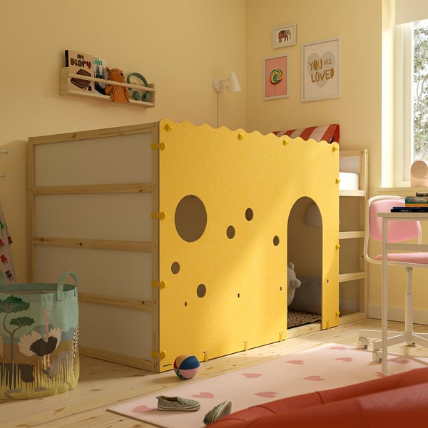 KURA Accessoire lit, jaune/gris