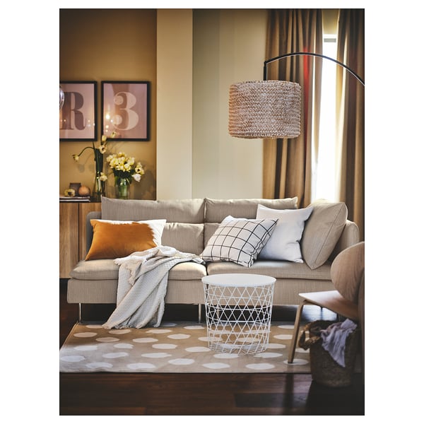 KVISTBRO Table à rangement intégré, blanc, 17 3/8 "