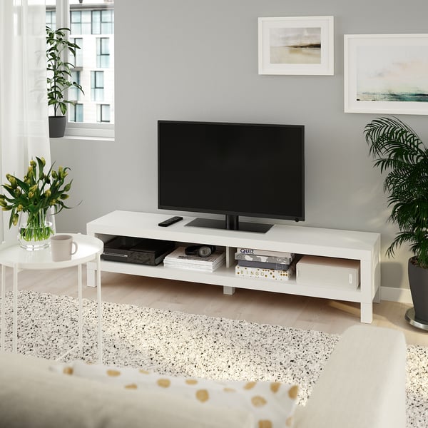 LACK Meuble télé, blanc, 63x13 3/4x14 1/8 "