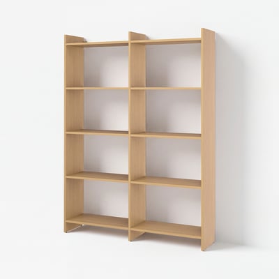 LÅDMAKARE Rangement, avec tablettes/eff chêne, 62 3/4x13 3/4x83 5/8 "