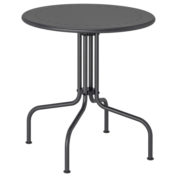 LÄCKÖ Table, extérieur, gris, 27 1/2 "