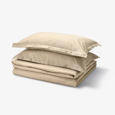 LÄKEVÄNDEROT Housse de couette et taie(s), beige, 2 places/grand 2 places