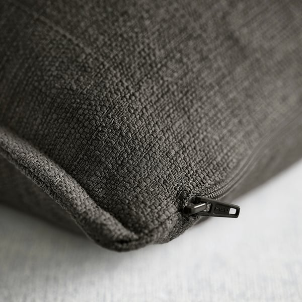 LAGERPOPPEL Housse de coussin, anthracite, 16x23 "