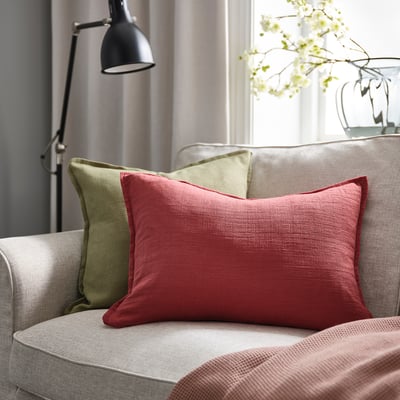 LAGERPOPPEL Housse de coussin, rose-rouge, 16x23 "