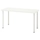 LAGKAPTEN / ADILS Bureau, blanc, 55 1/8x23 5/8 "