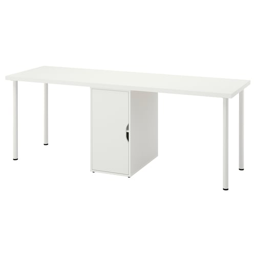 LAGKAPTEN / ALEX Bureau, blanc, 78 3/4x23 5/8 "